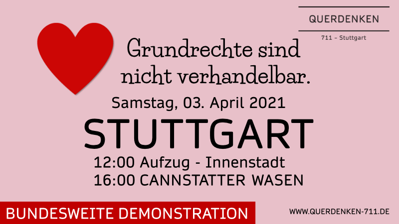 Bundesweite Demo für Frieden und Freiheit in Stutgart am 03.04.